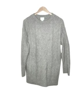 H&M Cable Knit Wool Gray Sweater